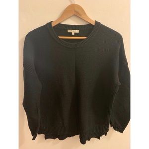 Madewell Black Cotton Knit Sweater